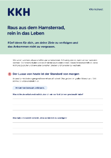 Worksheet "Raus aus dem Hamsterrad"
