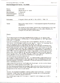 OLG Hamm 2006, 09.03.2006, 1 Ss 58/06, Kein Computerbetrug (263 a StGB) durch Missbrauch einer Krankenversichertenkarte