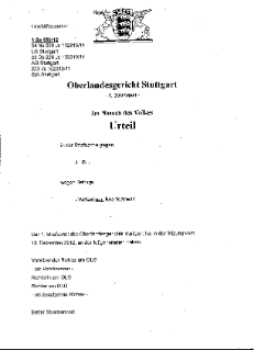 OLG Stuttgart 2012, 18.12.2012, 1 Ss 559/12, Ärztehopping des Versicherten als Betrug zum Nachteil der Krankenkasse