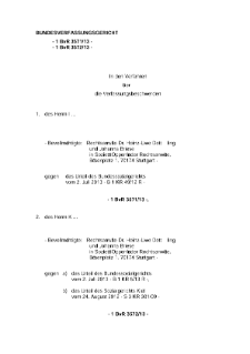 BVerfG 2014, 07.05.2014, 1 BvR 3571/13 u. 1 BvR 3572/13, "Retaxation auf Null" verfassungsgemäß