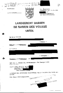 LG Gießen 1994, 11.11.1994, 8 O 119/94, Schmiergeldvertrag / Wettbewerbsrecht