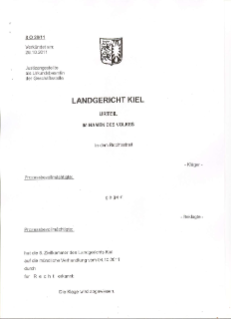 LG Kiel 2011, 28.10.2011, 8 O 28/11, Vertrag über Vermittlungspauschalen für Patientenzuweisung ist sittenwidrig