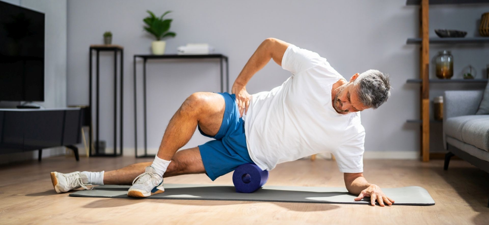 faszienrolle sport mann fitness