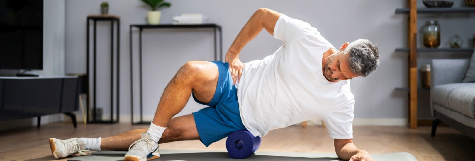 faszienrolle sport mann fitness