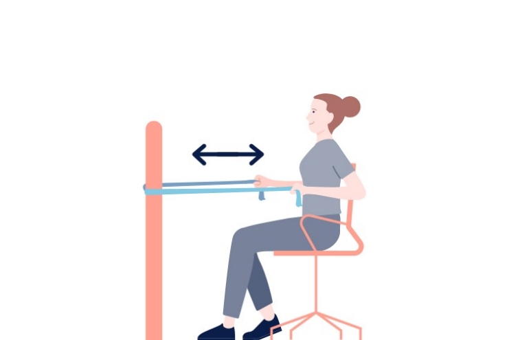 fitnessband einarmiges rudern