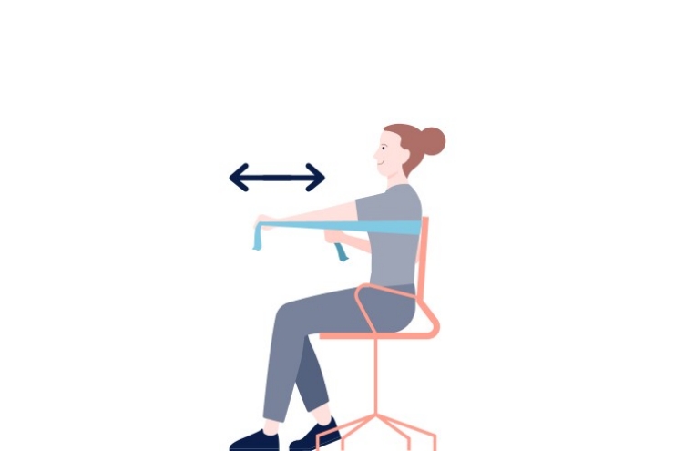 fitnessband brustpresse