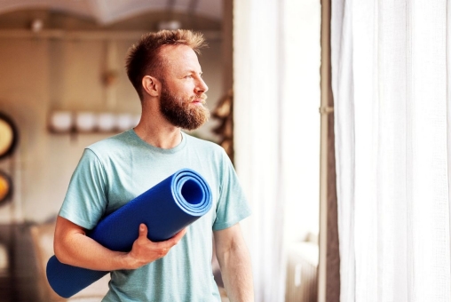 fitnessmatte sport mann fitness