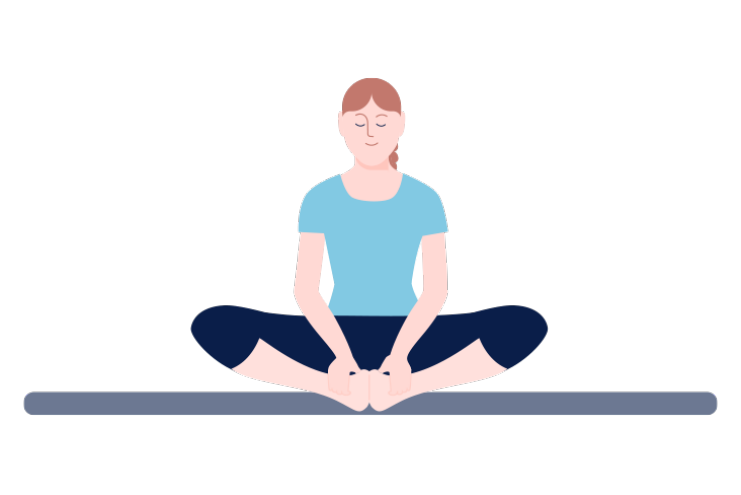 fitnessmatte-uebung-schmetterling