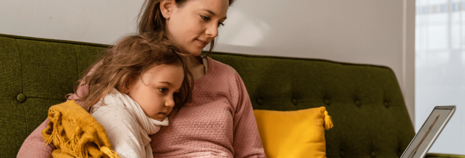 Mutter und Kind sind krank