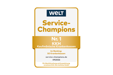 Siegel: WELT-Service-Champions-Test 2026